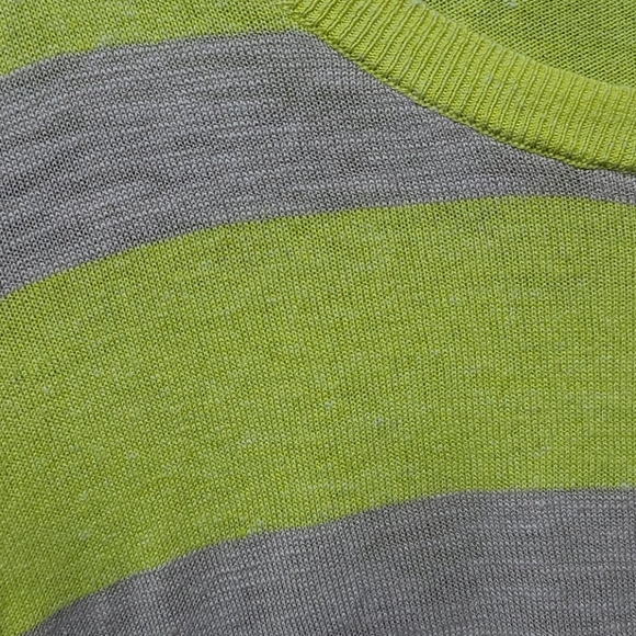 Ann Taylor Loft yellow and tan striped Sweater - Picture 3 of 6